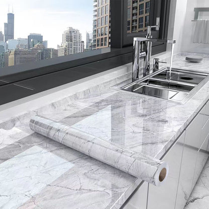 Zelfklevende Behang - LuxeMarble - Oliebestendig - Waterdichte PVC