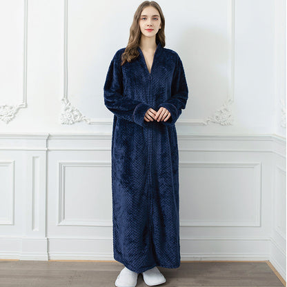 Flanellen Badjas - CozyLuxe - Thermische Warmte - Extra Lang Ontwerp