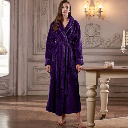 Flanellen Badjas - CozyLuxe - Thermische Warmte - Extra Lang Ontwerp