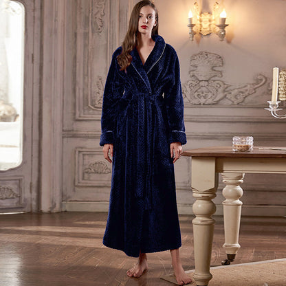 Flanellen Badjas - CozyLuxe - Thermische Warmte - Extra Lang Ontwerp