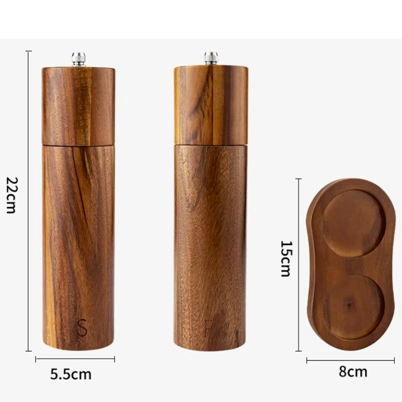 Zout- en pepermolen - SpiceLoom - Verstelbare maalgraad - Elegante houten afwerking