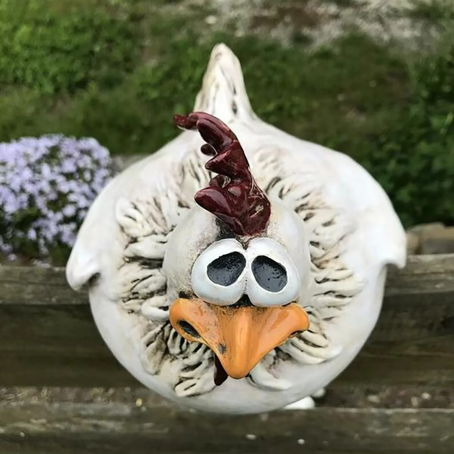 Tuindecoratie Beelden - Chickeneer - Resin Beeldhouwwerk - Boerderij Kunst