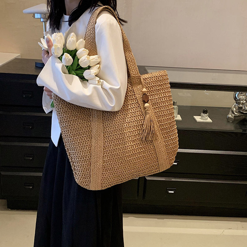 Tote Tas - SummerWeave - Stro Materiaal - Grote Capaciteit