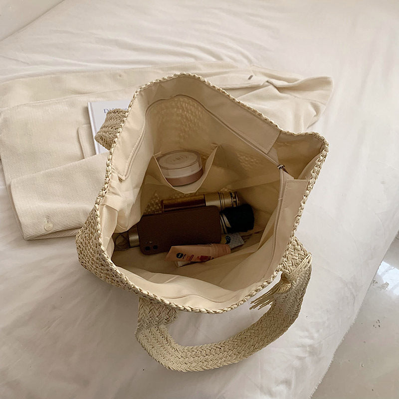 Tote Tas - SummerWeave - Stro Materiaal - Grote Capaciteit