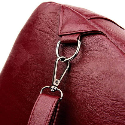Dames Leren Rugzak - SafeGuard - Anti-Diefstal Ontwerp - Stijlvol & Praktisch