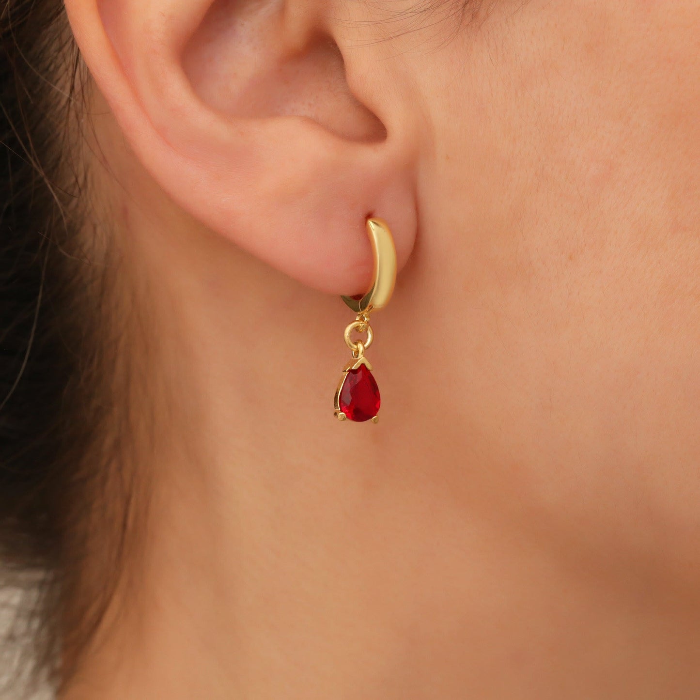 Sieraden Cadeauset - Garnalya - Januari Geboortesteen Bedel - Elegante Granaat Ontwerp