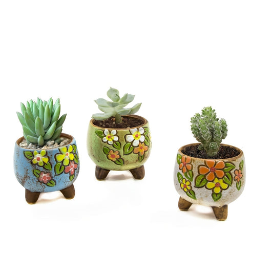 Bloempotten - VintageStyle - Decoratieve Set - Tuinaccessoires