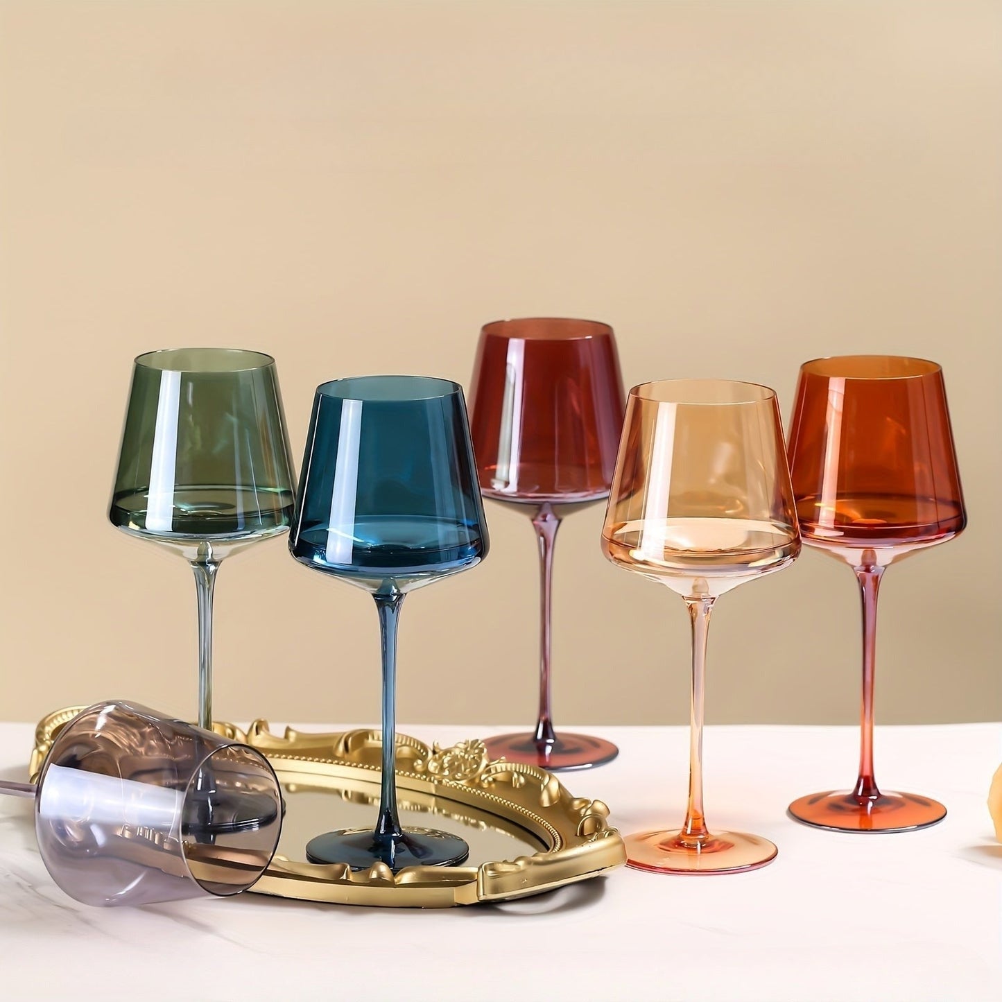 Wijnglazen - AuraCrystal - Gekleurde Design - Luxe Kristal