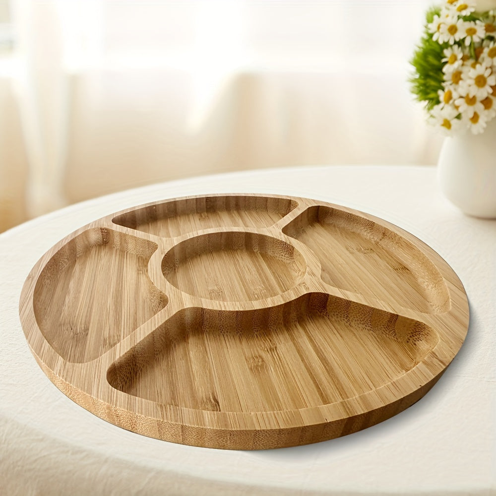 Ronde Serveerschotel - BambooLux - Elegante Ontwerp - Veelzijdig Gebruik