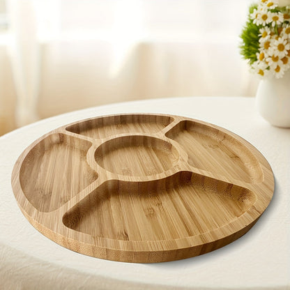 Ronde Serveerschotel - BambooLux - Elegante Ontwerp - Veelzijdig Gebruik
