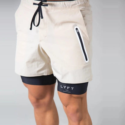 Shorts - GymFit - 2-in-1 Design - Prestaties Kleding