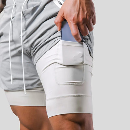 Shorts - GymFit - 2-in-1 Design - Prestaties Kleding