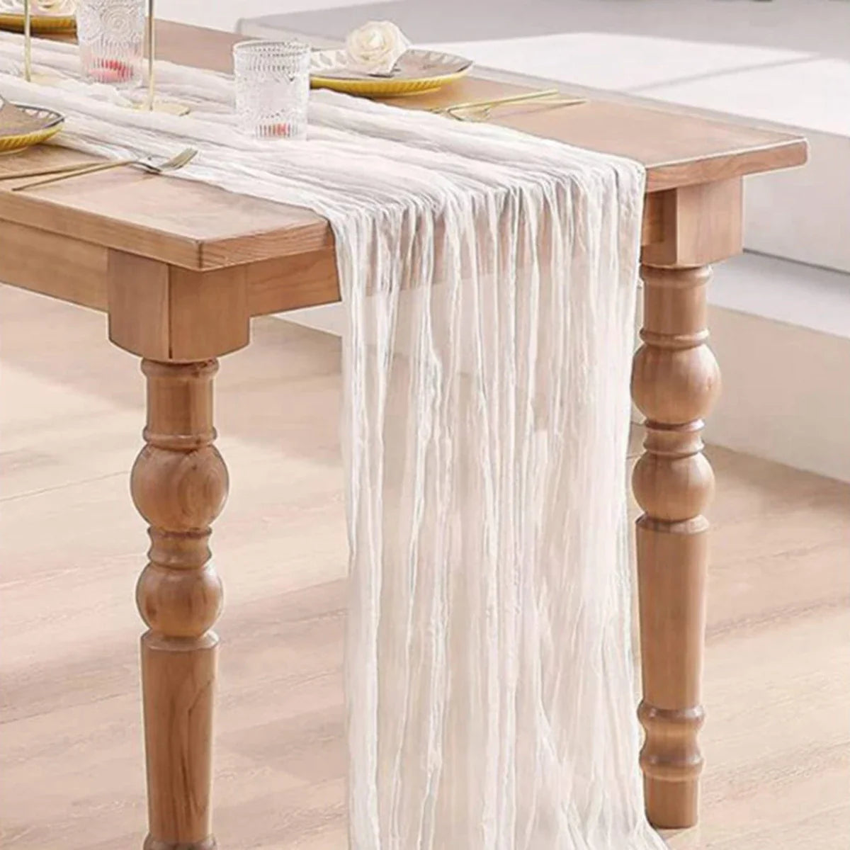 Tafelloper - ElegantWeave - Linnen Stof - Boho Stijl