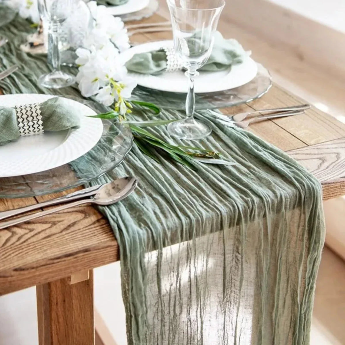 Tafelloper - ElegantWeave - Linnen Stof - Boho Stijl
