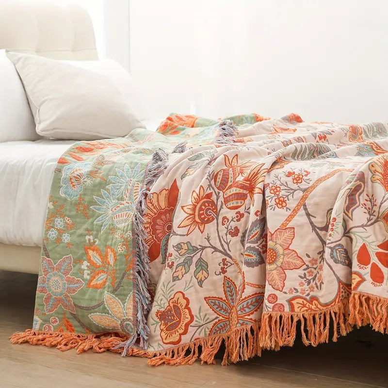 Dekens - CozyNest - Bloemen Design - Zachte Comfort