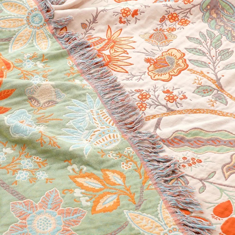 Dekens - CozyNest - Bloemen Design - Zachte Comfort