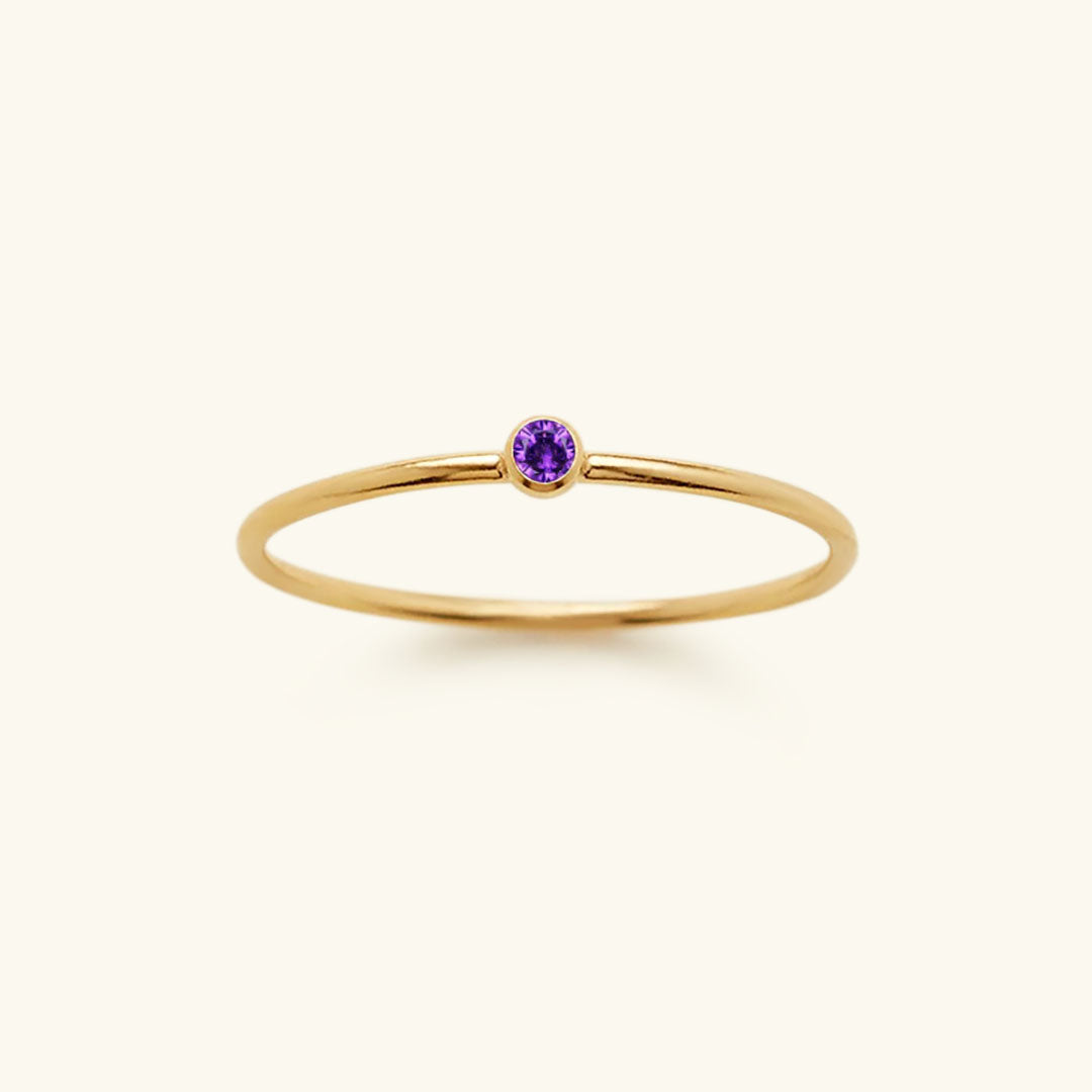 Geboortesteen Ring Sieraad - Auravella - Persoonlijk Cadeau Idee - Elegante Dames Accessoire