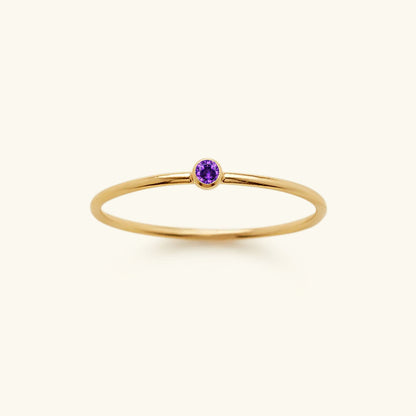 Geboortesteen Ring Sieraad - Auravella - Persoonlijk Cadeau Idee - Elegante Dames Accessoire