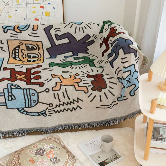 Deken - CozyPuzzle - Jigsaw Print - Franje Design