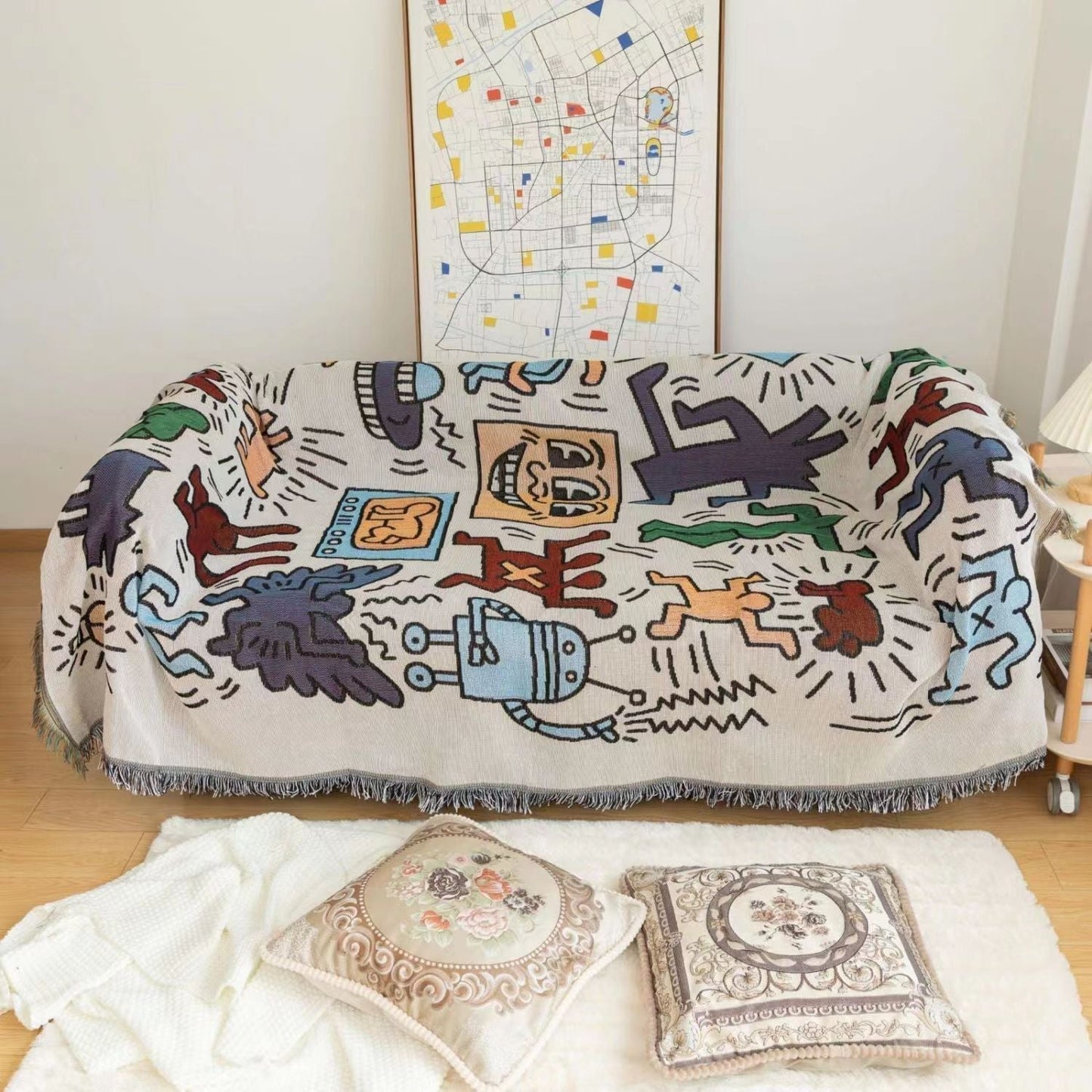 Deken - CozyPuzzle - Jigsaw Print - Franje Design