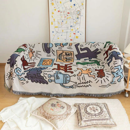 Deken - CozyPuzzle - Jigsaw Print - Franje Design