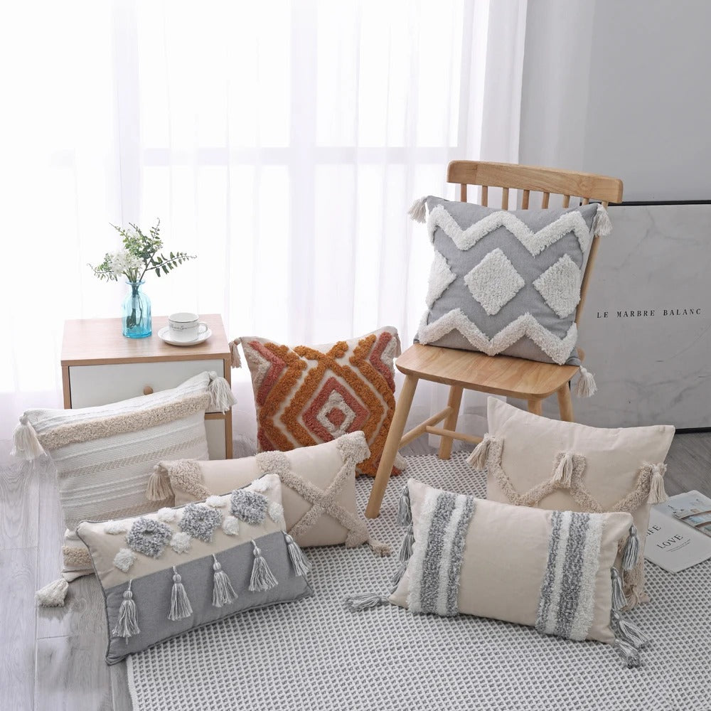 Decoratieve Kussenhoes - VivaHome - Boho Tufted - Marokkaanse Flair