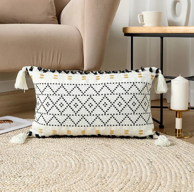 Kussenhoes - Plushora - Tufted Ontwerp - Bohemian Stijl