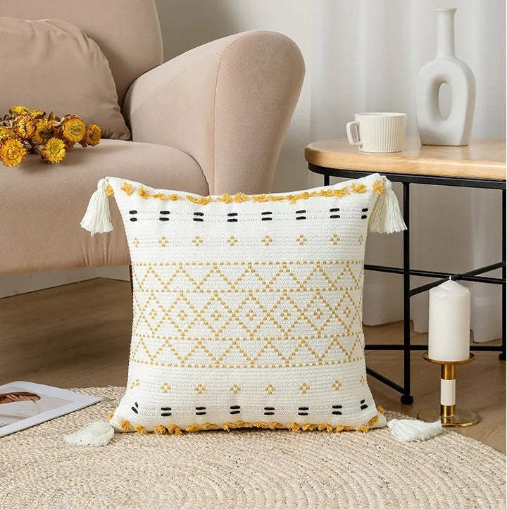Kussenhoes - Plushora - Tufted Ontwerp - Bohemian Stijl