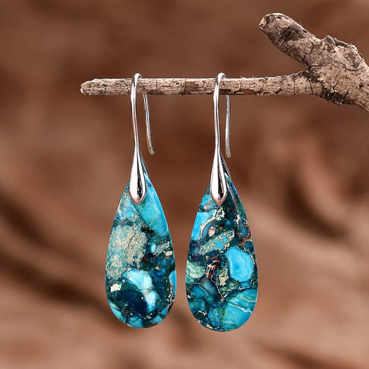 Oorbellen - AquaGlow - Traandruppel Design - Energie Bescherming