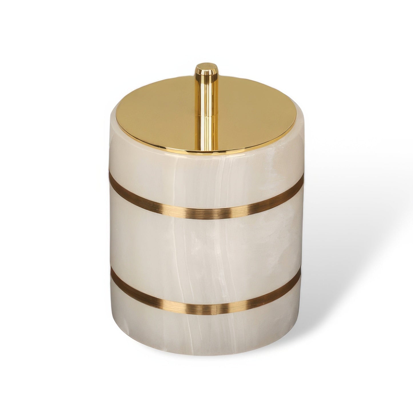 Badkameraccessoireset - MarbleLux - Natuurmarmer - Gouden Accenten