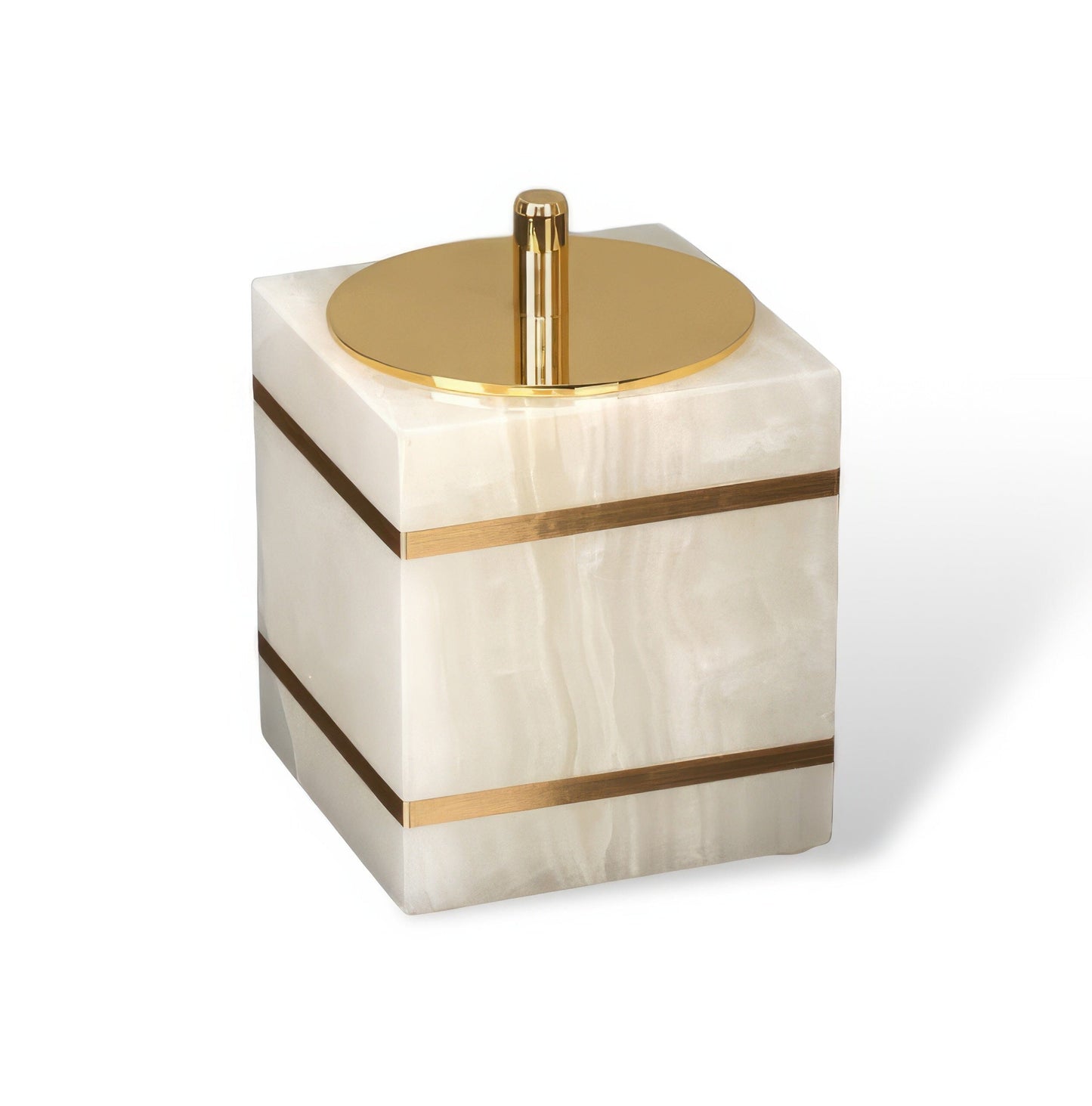 Badkameraccessoireset - MarbleLux - Natuurmarmer - Gouden Accenten