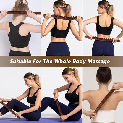 Houten Gua Sha Stick - Relaxa - Rug Schouder Massage - Vet Verbrand Tool