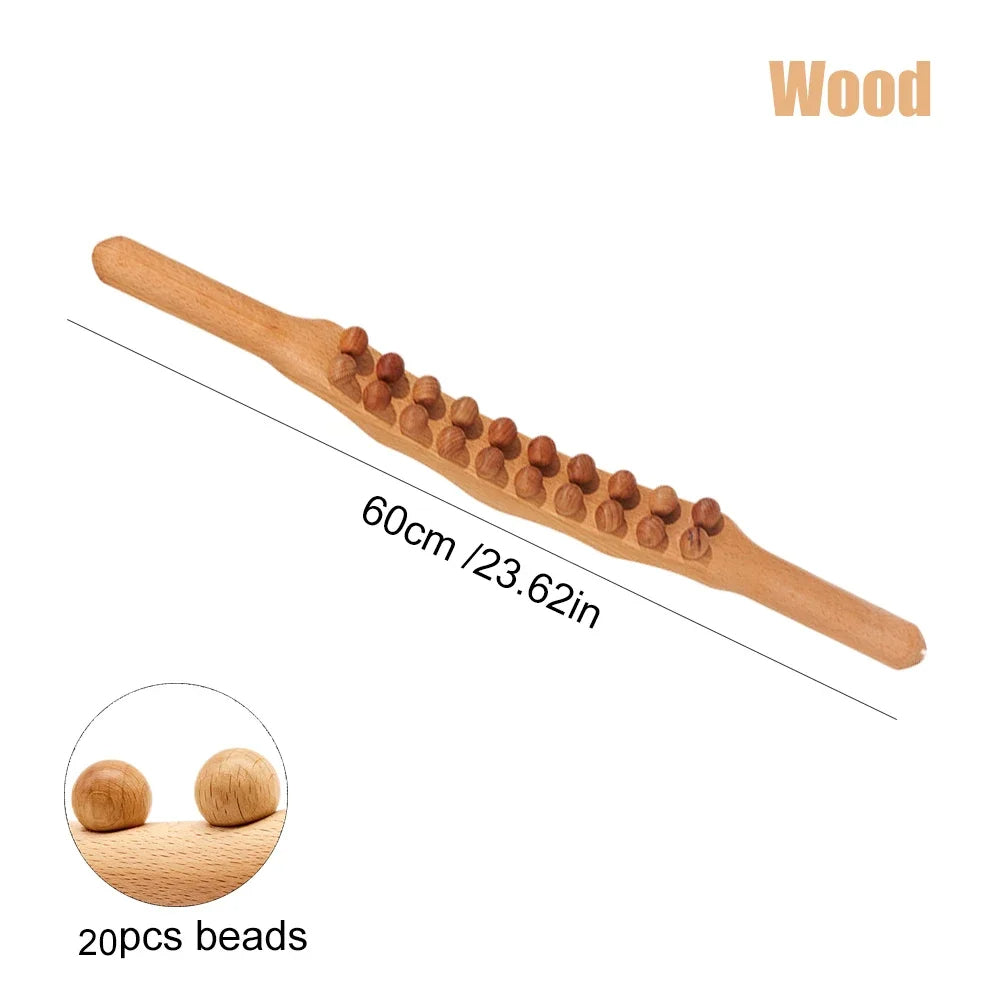 Houten Gua Sha Stick - Relaxa - Rug Schouder Massage - Vet Verbrand Tool