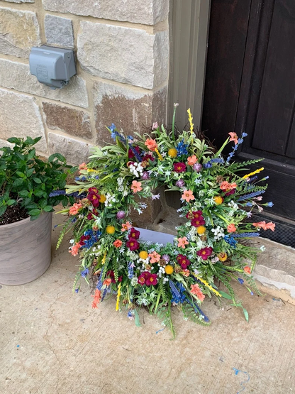 Bloemenkrans - NatureBloom - Texas Wilde Bloemen - Vrolijke Deurdecoratie