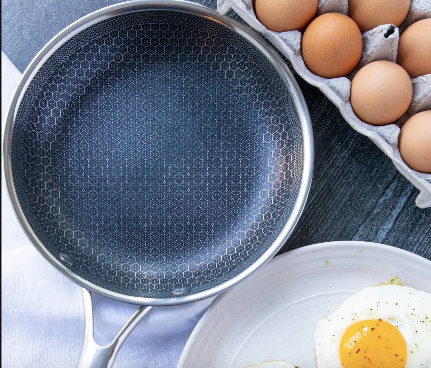 Anti-aanbak Pan - ChefEase - Roestvrijstaal - Makkelijk Koken