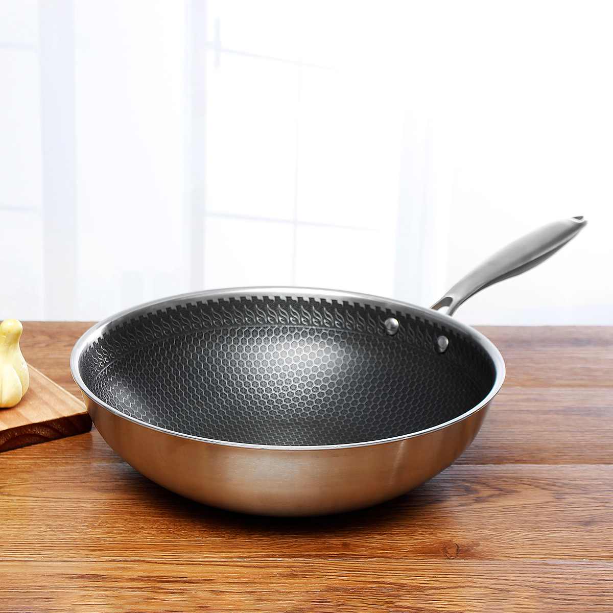 Anti-aanbak Pan - ChefEase - Roestvrijstaal - Makkelijk Koken