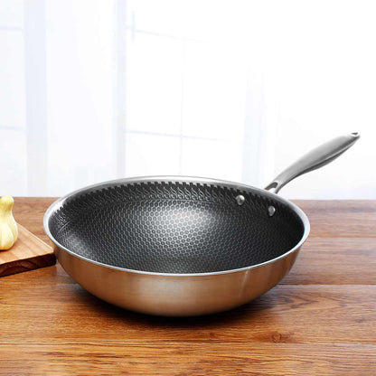 Anti-aanbak Pan - ChefEase - Roestvrijstaal - Makkelijk Koken
