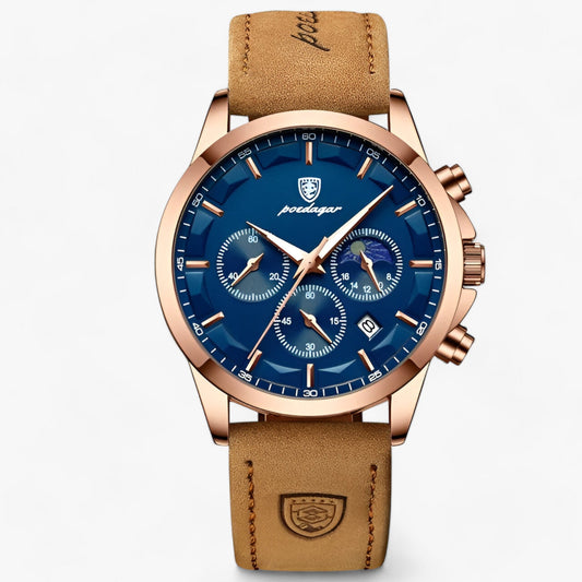Heren Luxe Horloge - TimeMaster - Verfijnd Design - Precisie Vakmanschap
