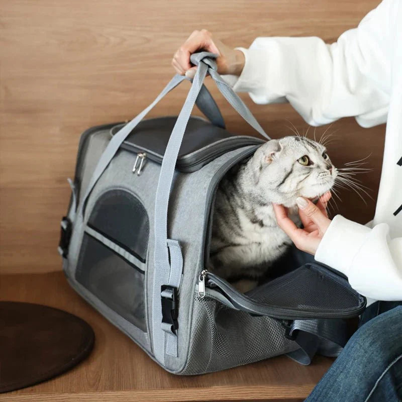 Dieren draagtas - TravelMate - Ademend gaas - Vouwbaar ontwerp