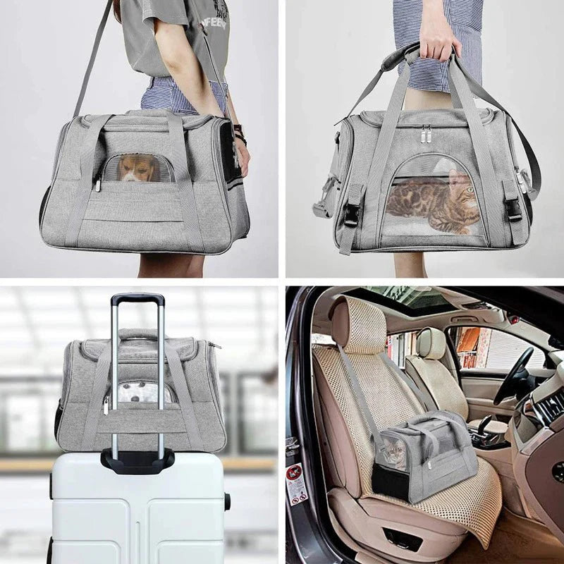 Dieren draagtas - TravelMate - Ademend gaas - Vouwbaar ontwerp