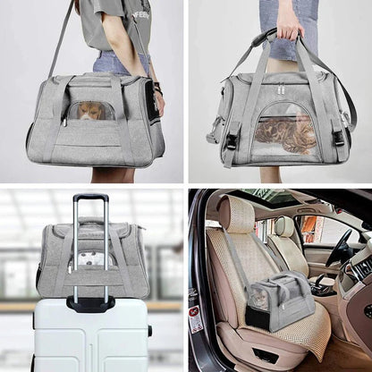 Dieren draagtas - TravelMate - Ademend gaas - Vouwbaar ontwerp