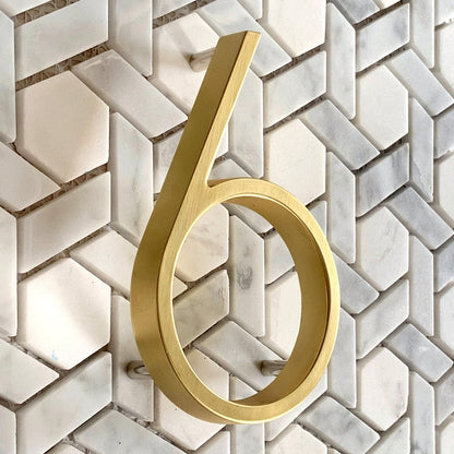 Huisnummers - LuxiNum - Modern Ontwerp - Gouden Afwerking