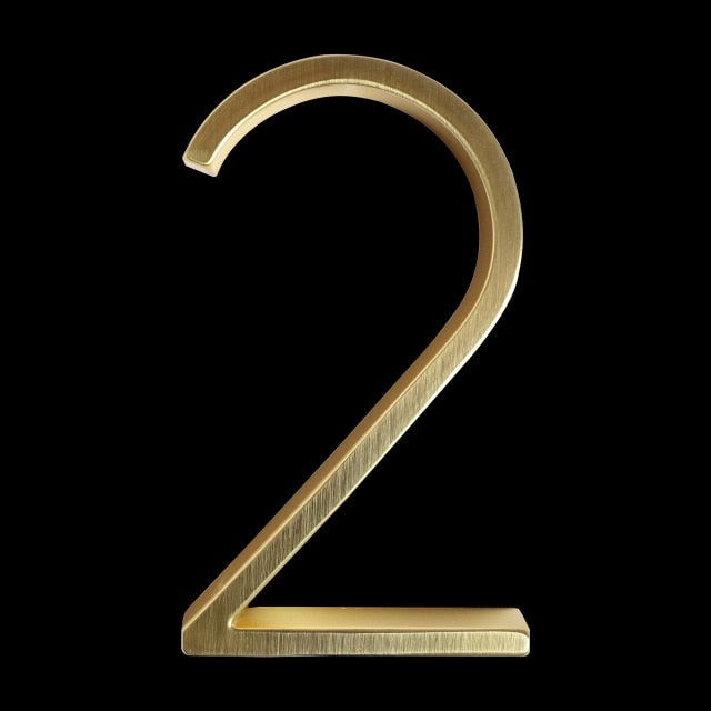Huisnummers - LuxiNum - Modern Ontwerp - Gouden Afwerking