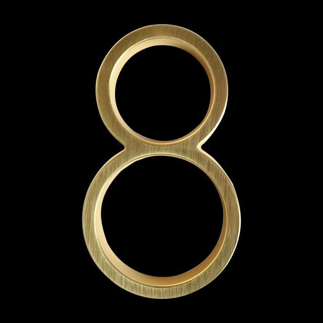 Huisnummers - LuxiNum - Modern Ontwerp - Gouden Afwerking