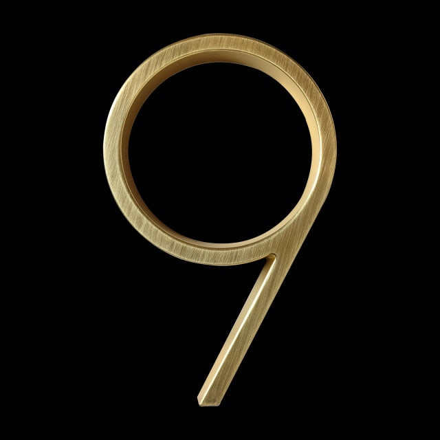 Huisnummers - LuxiNum - Modern Ontwerp - Gouden Afwerking