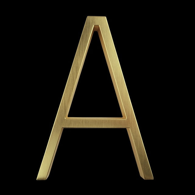 Huisnummers - LuxiNum - Modern Ontwerp - Gouden Afwerking