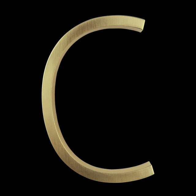 Huisnummers - LuxiNum - Modern Ontwerp - Gouden Afwerking