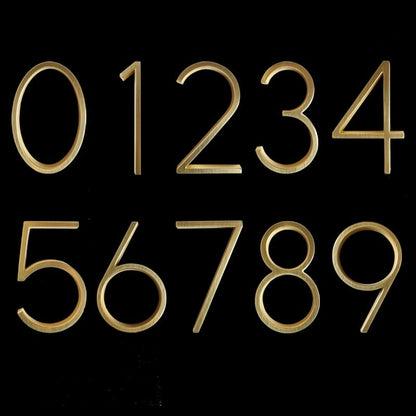 Huisnummers - LuxiNum - Modern Ontwerp - Gouden Afwerking