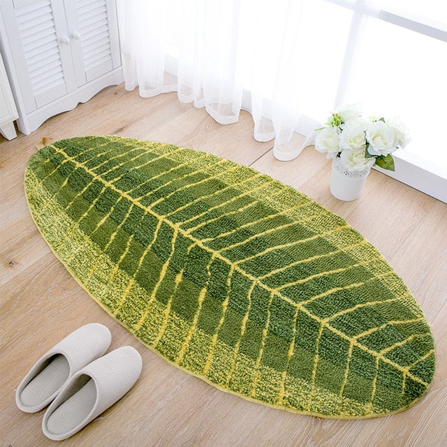 Badmat - LeafLux - Tropisch Design - Antislip Zacht