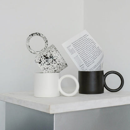 Porseleinen Mok - Luminoir - Grote Handgreep - Elegant Ontwerp     4o mini